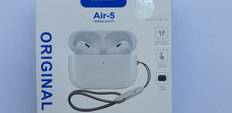 Haino Teko Air-5 true wireless stereo (TWS) earbuds.