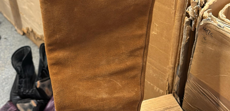 Original Pinko Suede Knee-High Buckle Boots (Made in Spain)